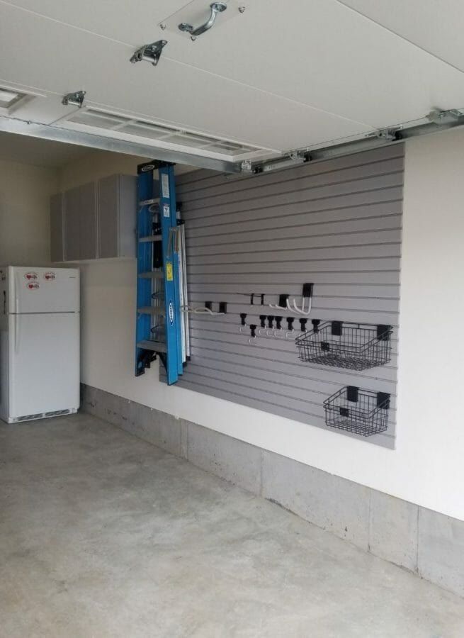 Garage slatwall storage system with hooks